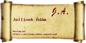 Jellinek Ádám névjegykártya